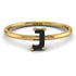 J Letter - Initial Gold Diamond Ring
